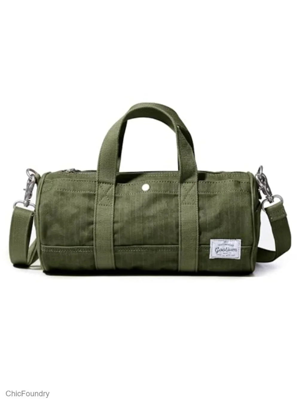 Canvas Crossbody Bag - Compact Barrel Mini Tote - Shoulder Bag & Travel